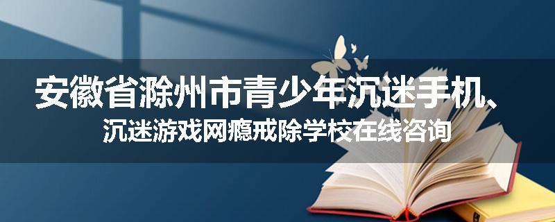 安徽省滁州市青少年沉迷手机、沉迷游戏网瘾戒除学校在线咨询