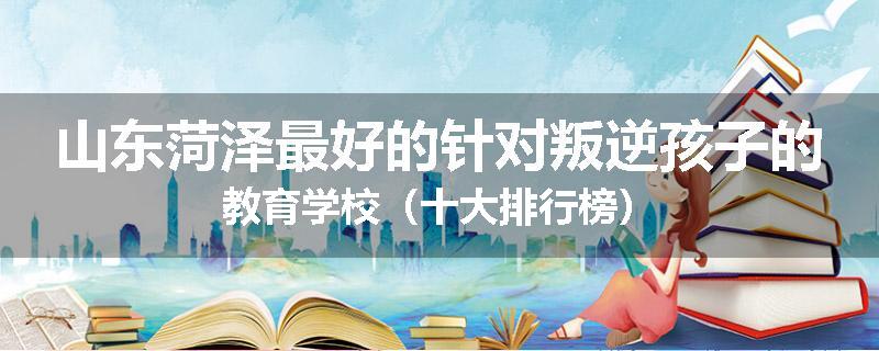 山东菏泽最好的针对叛逆孩子的教育学校（十大排行榜）