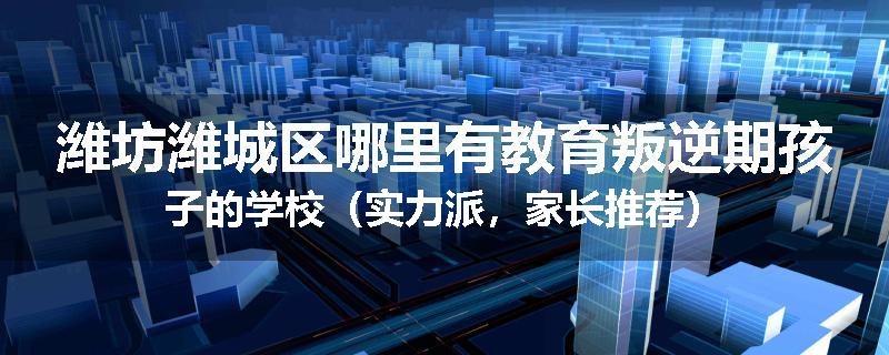 潍坊潍城区哪里有教育叛逆期孩子的学校（实力派，家长推荐）