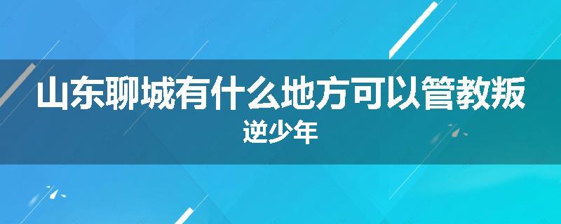 山东聊城有什么地方可以管教叛逆少年