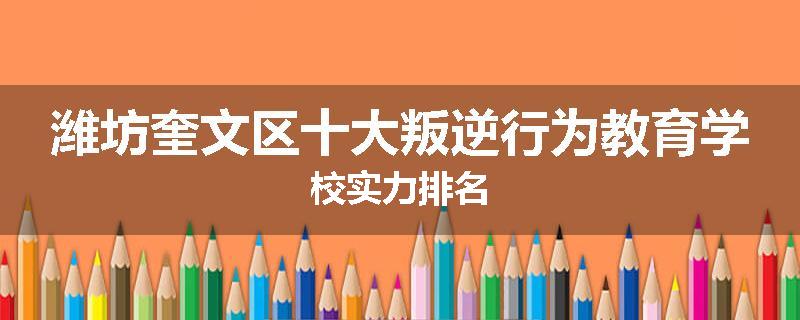 潍坊奎文区十大叛逆行为教育学校实力排名