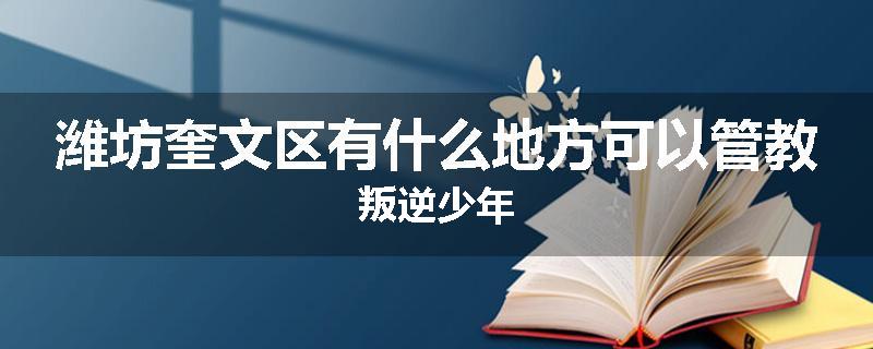 潍坊奎文区有什么地方可以管教叛逆少年