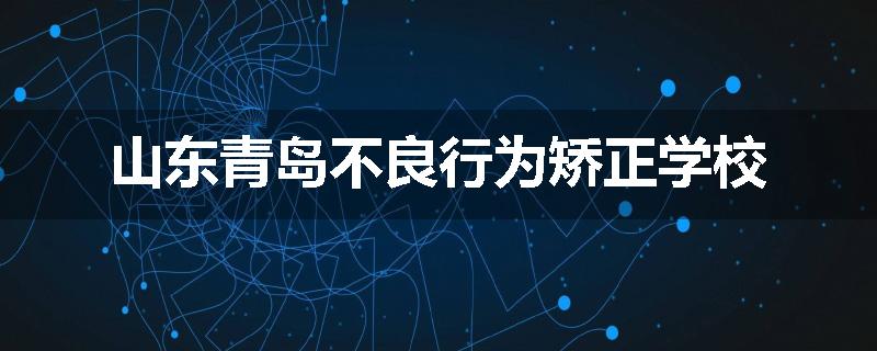 山东青岛不良行为矫正学校