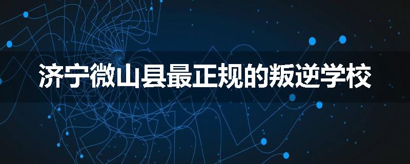 济宁微山县最正规的叛逆学校