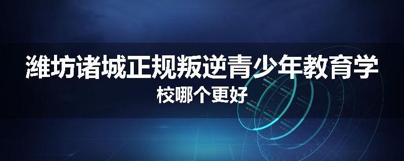 潍坊诸城正规叛逆青少年教育学校哪个更好