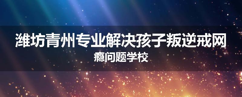 潍坊青州专业解决孩子叛逆戒网瘾问题学校