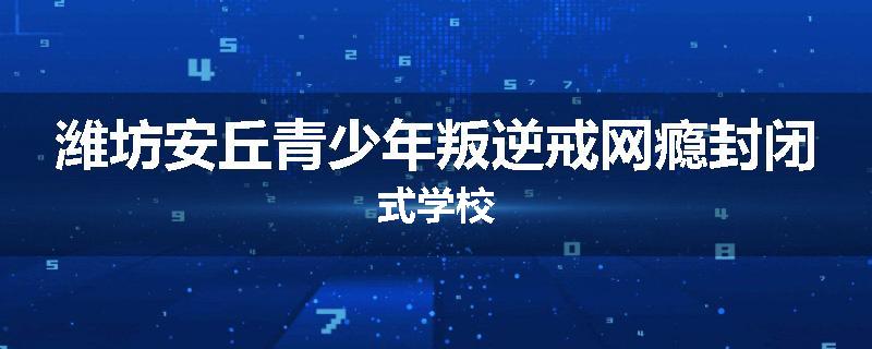 潍坊安丘青少年叛逆戒网瘾封闭式学校