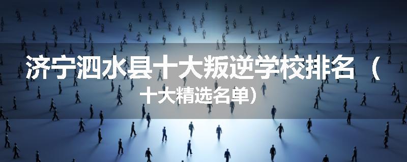济宁泗水县十大叛逆学校排名（十大精选名单）