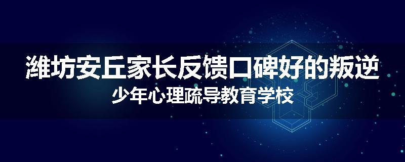 潍坊安丘家长反馈口碑好的叛逆少年心理疏导教育学校