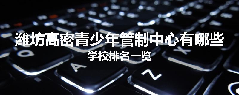 潍坊高密青少年管制中心有哪些学校排名一览
