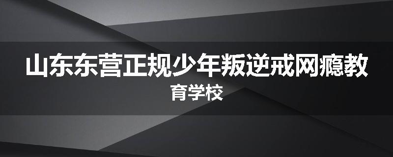 山东东营正规少年叛逆戒网瘾教育学校