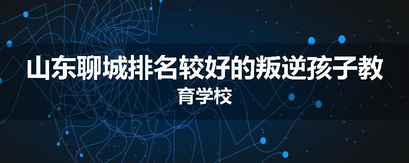 山东聊城排名较好的叛逆孩子教育学校