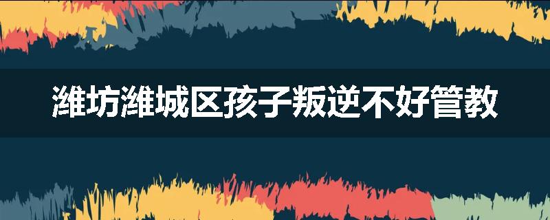 潍坊潍城区孩子叛逆不好管教