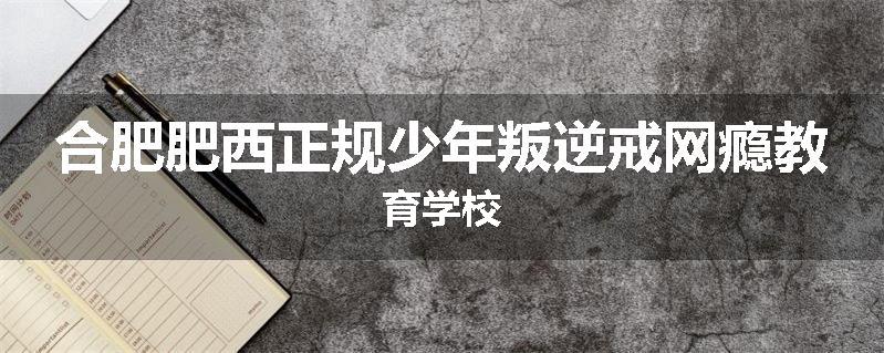合肥肥西正规少年叛逆戒网瘾教育学校