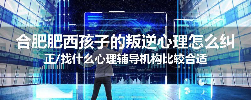 合肥肥西孩子的叛逆心理怎么纠正/找什么心理辅导机构比较合适