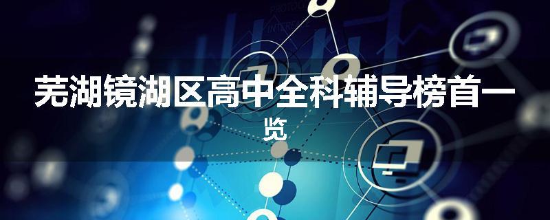 芜湖镜湖区高中全科辅导榜首一览
