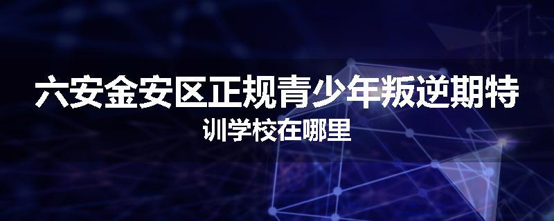 六安金安区正规青少年叛逆期特训学校在哪里