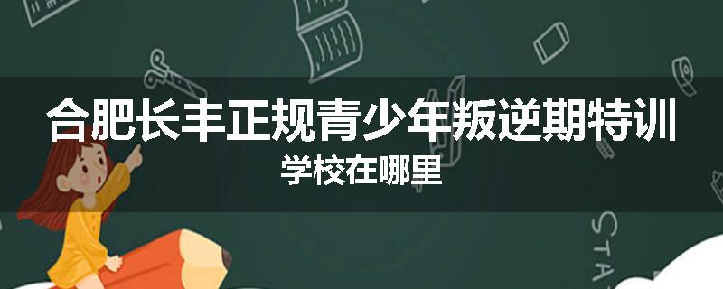 合肥长丰正规青少年叛逆期特训学校在哪里