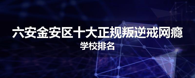 六安金安区十大正规叛逆戒网瘾学校排名