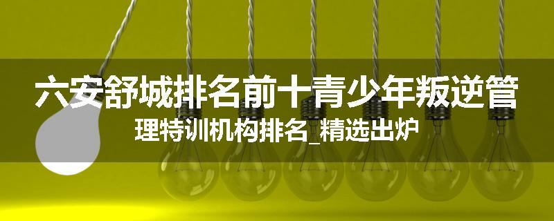 六安舒城排名前十青少年叛逆管理特训机构排名_精选出炉