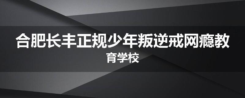 合肥长丰正规少年叛逆戒网瘾教育学校