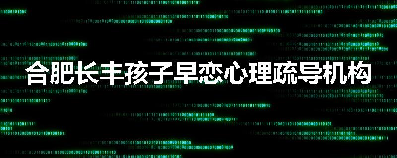合肥长丰孩子早恋心理疏导机构