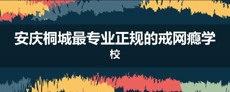 安庆桐城最专业正规的戒网瘾学校