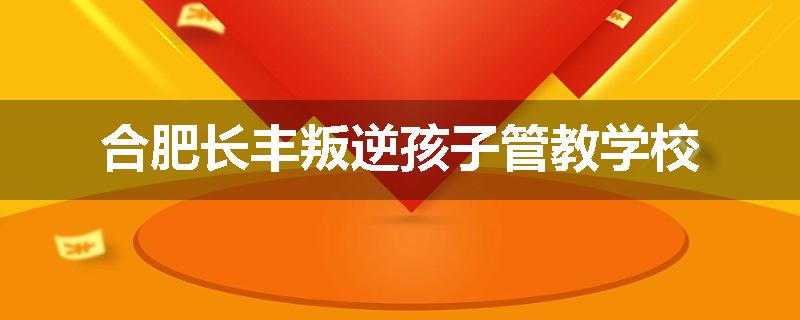 合肥长丰叛逆孩子管教学校
