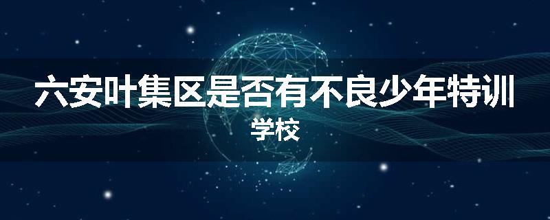 六安叶集区是否有不良少年特训学校