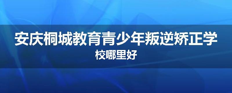 安庆桐城教育青少年叛逆矫正学校哪里好