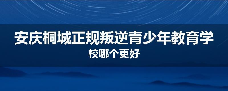 安庆桐城正规叛逆青少年教育学校哪个更好