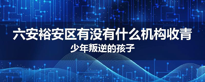 六安裕安区有没有什么机构收青少年叛逆的孩子