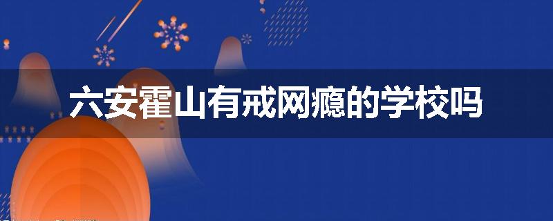 六安霍山有戒网瘾的学校吗