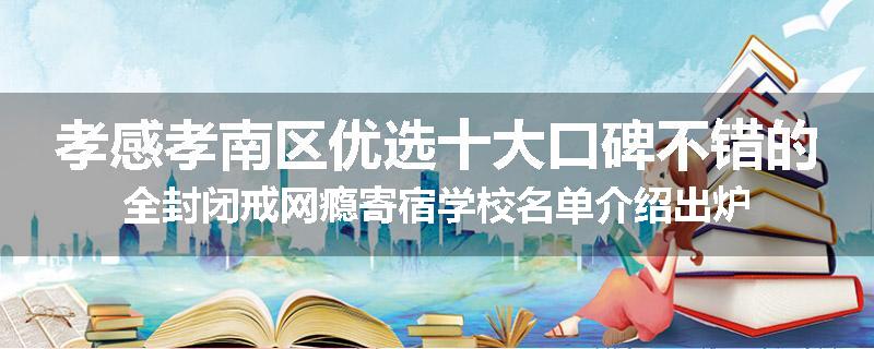 孝感孝南区优选十大口碑不错的全封闭戒网瘾寄宿学校名单介绍出炉