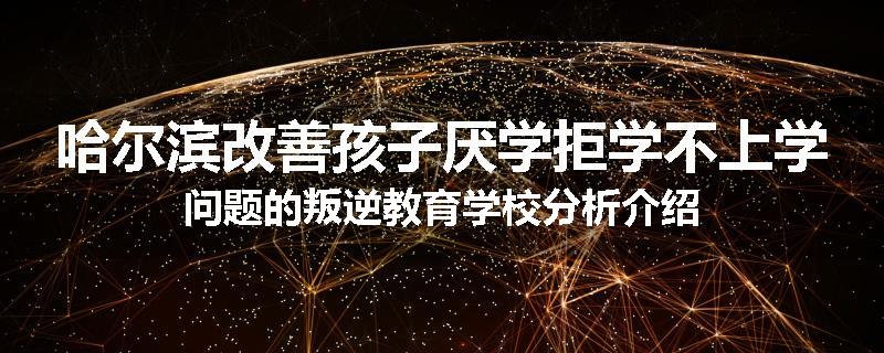 哈尔滨改善孩子厌学拒学不上学问题的叛逆教育学校分析介绍