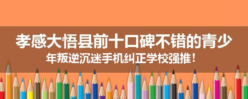 孝感大悟县前十口碑不错的青少年叛逆沉迷手机纠正学校强推！
