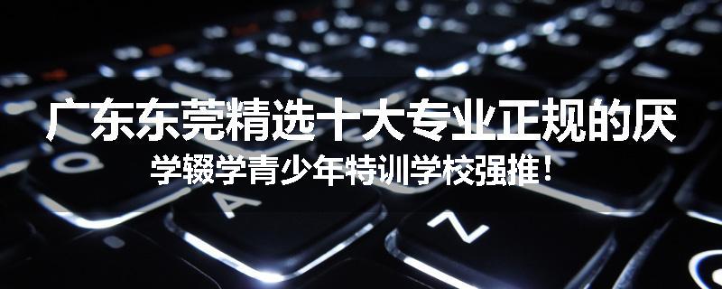 广东东莞精选十大专业正规的厌学辍学青少年特训学校强推！