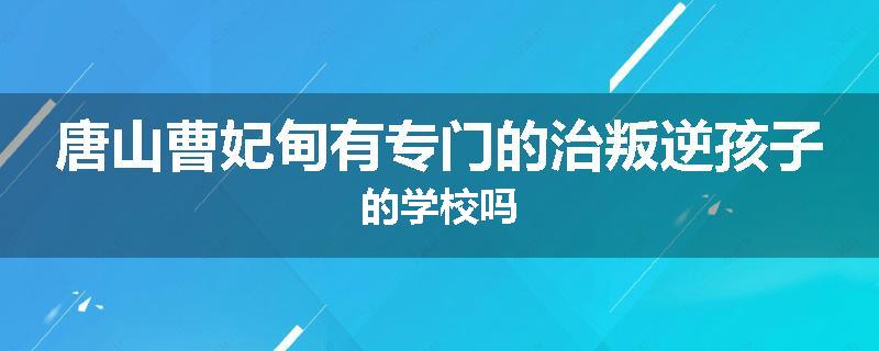 唐山曹妃甸有专门的治叛逆孩子的学校吗