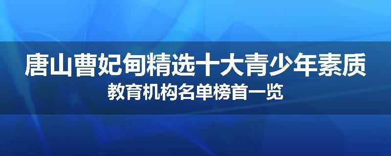 唐山曹妃甸精选十大青少年素质教育机构名单榜首一览