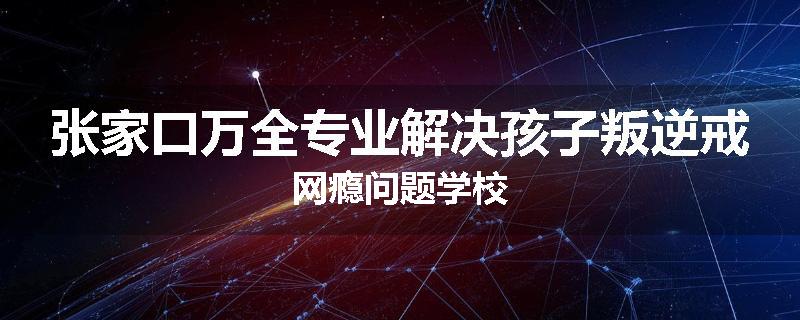 张家口万全专业解决孩子叛逆戒网瘾问题学校