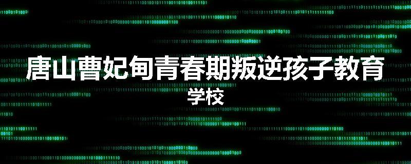 唐山曹妃甸青春期叛逆孩子教育学校