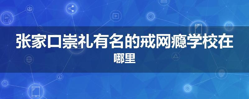 张家口崇礼有名的戒网瘾学校在哪里