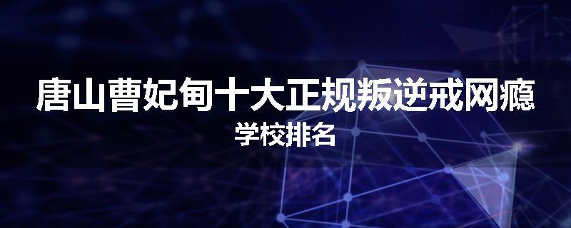 唐山曹妃甸十大正规叛逆戒网瘾学校排名