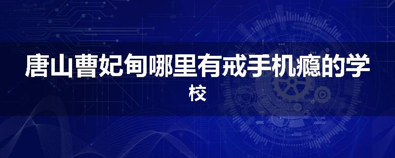 唐山曹妃甸哪里有戒手机瘾的学校