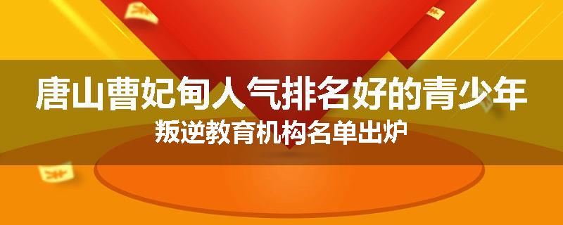 唐山曹妃甸人气排名好的青少年叛逆教育机构名单出炉