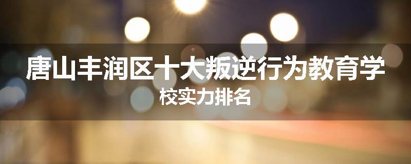唐山丰润区十大叛逆行为教育学校实力排名