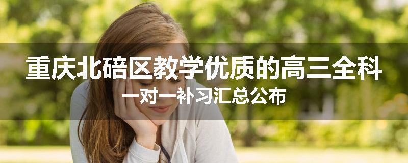 重庆北碚区教学优质的高三全科一对一补习汇总公布