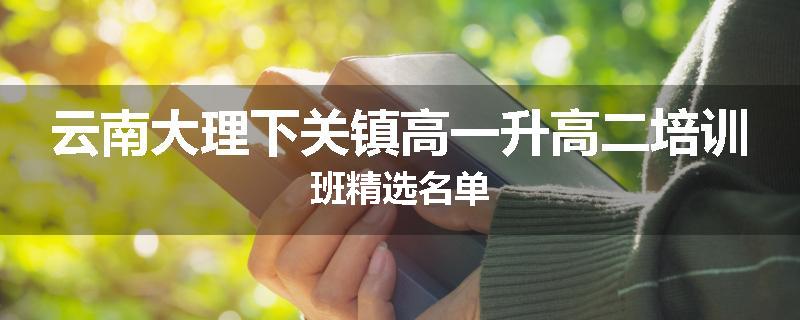 云南大理下关镇高一升高二培训班精选名单