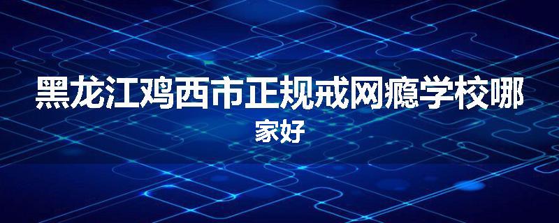 黑龙江鸡西市正规戒网瘾学校哪家好