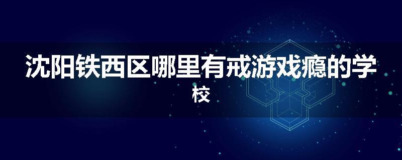沈阳铁西区哪里有戒游戏瘾的学校